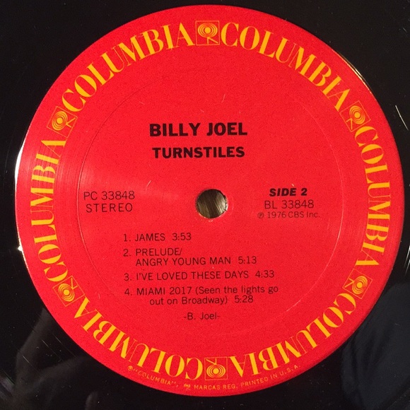 Billy Joel - “Turnstiles” Vinyl LP - Picture 5 of 5